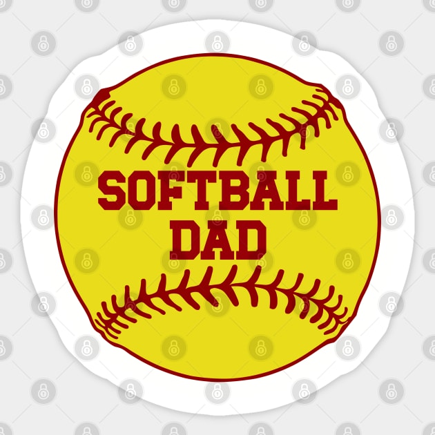 Softball Dad Sticker by KayBee Gift Shop